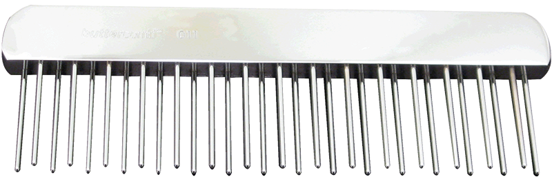 6" Coarse Staggered Tooth Dematting Deshedding Specialty Buttercomb #011